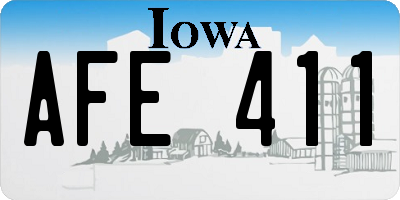 IA license plate AFE411