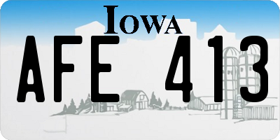 IA license plate AFE413