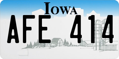IA license plate AFE414