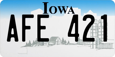 IA license plate AFE421