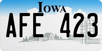 IA license plate AFE423