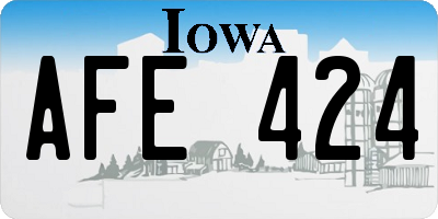IA license plate AFE424