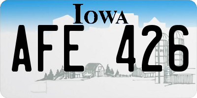 IA license plate AFE426