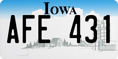 IA license plate AFE431