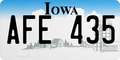 IA license plate AFE435