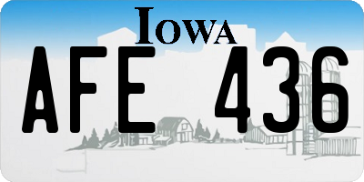 IA license plate AFE436