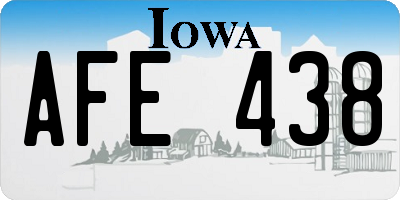 IA license plate AFE438
