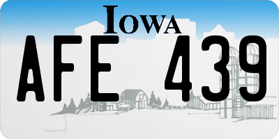 IA license plate AFE439