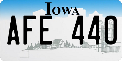 IA license plate AFE440
