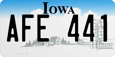 IA license plate AFE441