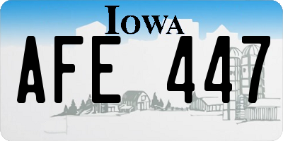 IA license plate AFE447