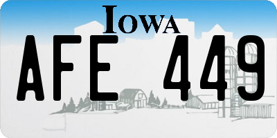 IA license plate AFE449