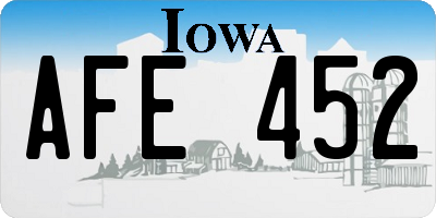 IA license plate AFE452