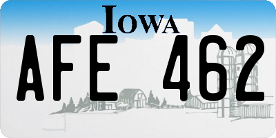 IA license plate AFE462