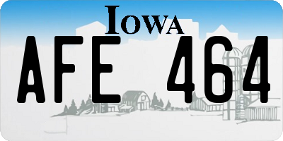 IA license plate AFE464