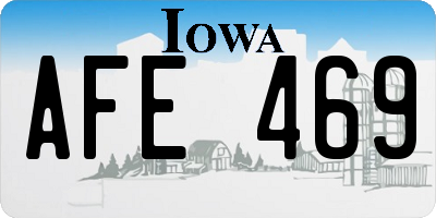 IA license plate AFE469