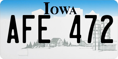 IA license plate AFE472