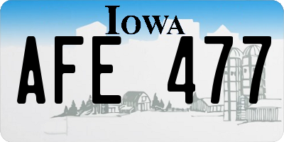 IA license plate AFE477