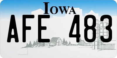 IA license plate AFE483