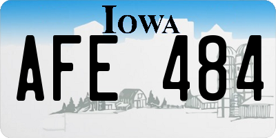 IA license plate AFE484