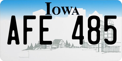 IA license plate AFE485