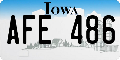 IA license plate AFE486