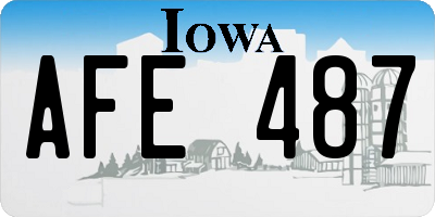 IA license plate AFE487