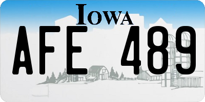 IA license plate AFE489