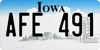 IA license plate AFE491