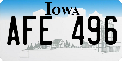 IA license plate AFE496