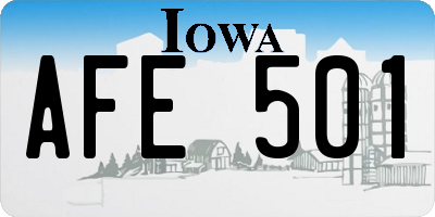 IA license plate AFE501