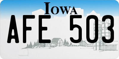 IA license plate AFE503