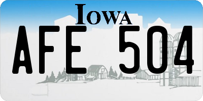 IA license plate AFE504