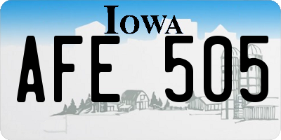 IA license plate AFE505