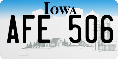 IA license plate AFE506