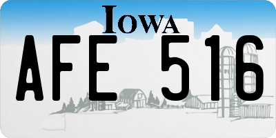 IA license plate AFE516