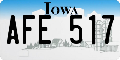 IA license plate AFE517
