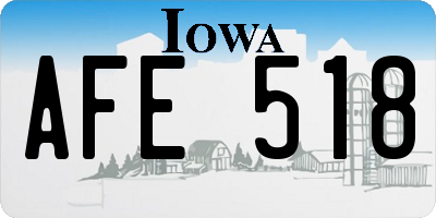 IA license plate AFE518
