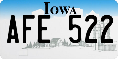 IA license plate AFE522