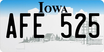 IA license plate AFE525