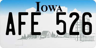 IA license plate AFE526