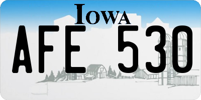 IA license plate AFE530