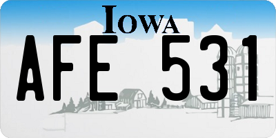 IA license plate AFE531