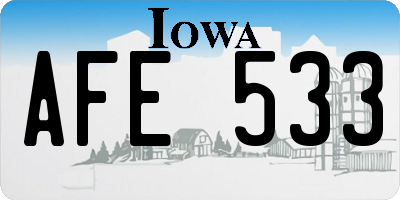 IA license plate AFE533