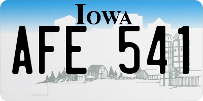 IA license plate AFE541