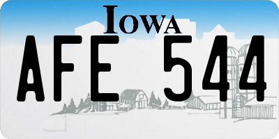 IA license plate AFE544