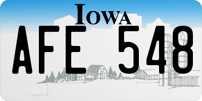 IA license plate AFE548