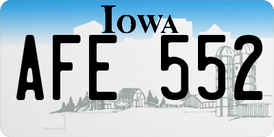 IA license plate AFE552