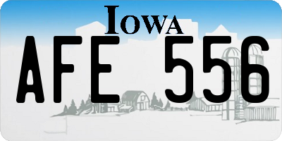 IA license plate AFE556