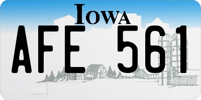 IA license plate AFE561